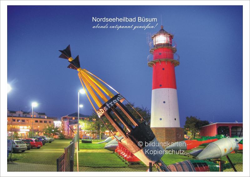 2812  Büsum  Turm u. Boje abends ..jpg
